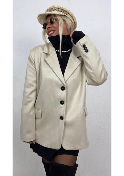Oversize Siyah Süet Ceket