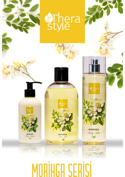 Moringa Duş Jeli 500ML + El & Vücut Losyonu 250ML + Vücut Spreyi 200ML (3'lü Set)