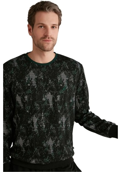 Uzun Kollu Bisiklet Yaka Erkek Tek Üst Sporcu Sweatshirt M626