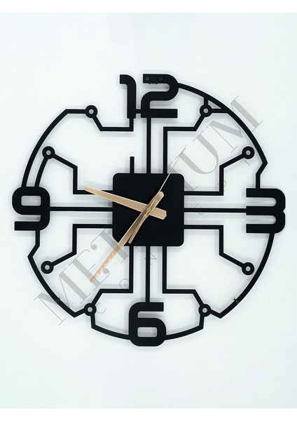 Dekoratif Sessiz Siyah Metal Duvar Saati 60X60CM fiyatları