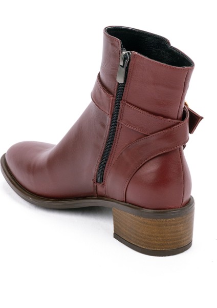 Kadın Deri Kemerli Tokalı Alçak Topuklu Günlük Bot indirimleri
