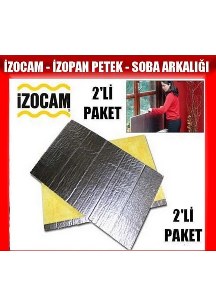 Izocam 2'li Folyolu Kalorifer-Radyatör-Soba Arkalığı Izopan 15MMX55CMX90CM