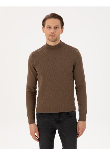 Erkek Coconut Slim Fit Yarım Balıkçı Yaka Triko Kazak 50300524-VR153