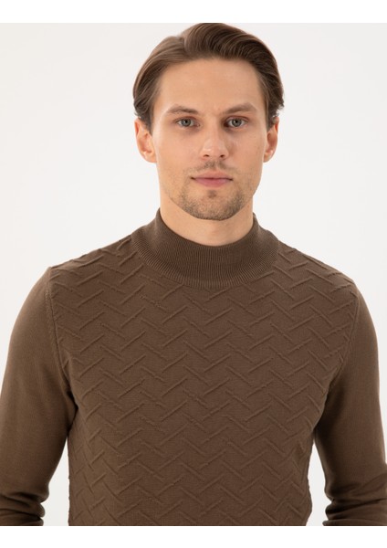 Erkek Coconut Slim Fit Yarım Balıkçı Yaka Triko Kazak 50300524-VR153 fiyatları