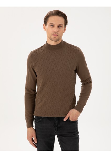 Erkek Coconut Slim Fit Yarım Balıkçı Yaka Triko Kazak 50300524-VR153 modelleri