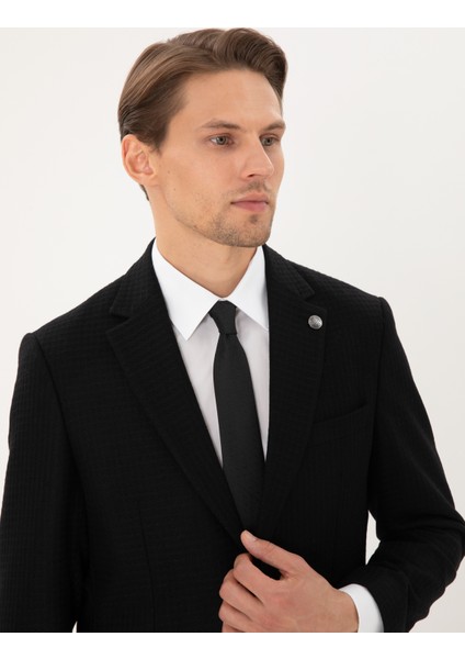 Erkek Siyah Slim Fit Ceket 50291938-VR046 fiyatları