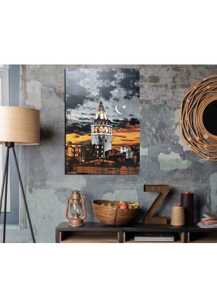Kanvas Tablo - Galata Kulesi Gece
