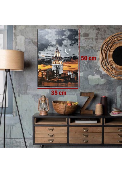 Kanvas Tablo - Galata Kulesi Gece fiyatları