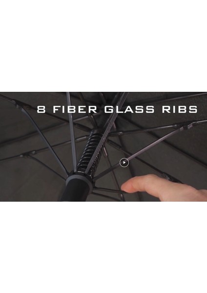 Protokol Erkek Şemsiye Fiber Iskeletli 8 Telli Çift katlı
