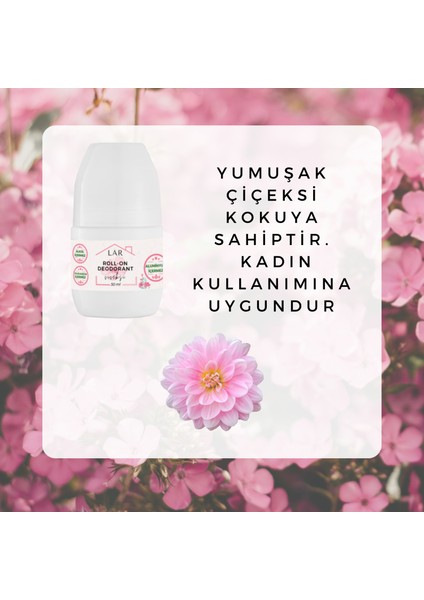 Alüminyumsuz Parabensiz Vegan Temiz ve Çiçeksi Kokulu Roll-on Deodorant 2li Avantajlı Paket 50ml fırsatları