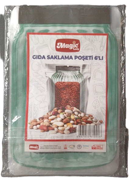 Gıda Saklama Poşeti 6'lı