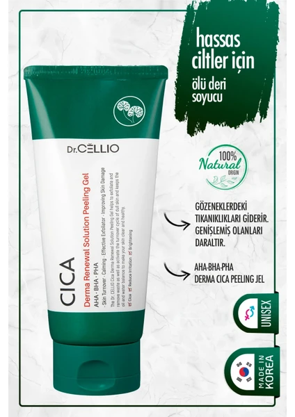 Dr. Cellio Hassas Ciltler İçin Ölü Deri Soyucu Aha-Bha-Pha Derma Cica Peeling Jel Büyük Boy