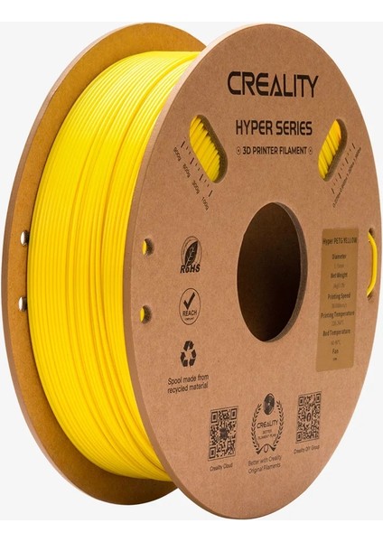 Hyper Petg Filament Sarı 1.75MM 1kg Standart