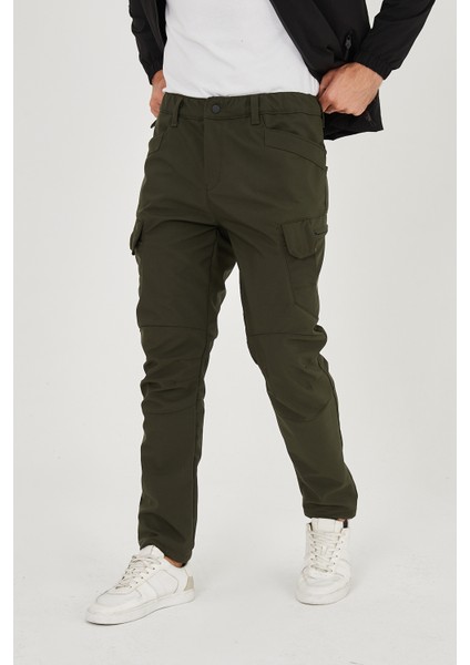 CAMP591 Outdoor Softshell Su Ve Rüzgara Dayanıklı içi Polarlı Kışlık Erkek Taktik Pantolon