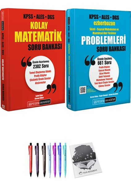 KPSS ALES DGS Ezberbozan Sözel-Sayısal Muhakeme ve Mantıksal Akıl Yürütme Problemleri Soru Bankası - KPSS ALES DGS Kolay Matematik Soru Bankası + Hediyeli