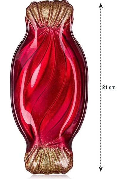 Kırmızı Şeker Figürlü Cam Tabak 2'Li 21 Cm fiyatları
