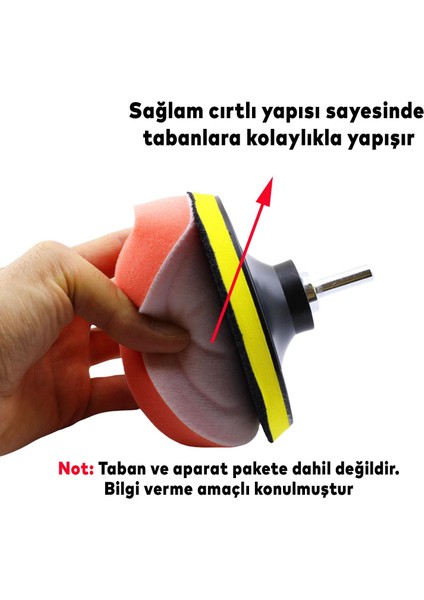 Oto Araç Araba Pasta Cila Polisaj Yumurta Ped Sünger 115 mm Cırtlı Parlatıcı Çizik Giderici Parlatma Pet