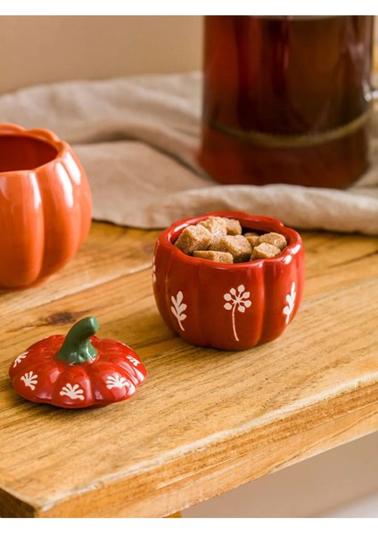 Home Kiremit Bal Kabağı Figürlü Seramik Şekerlik 150 ml