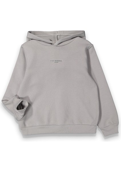 Erkek Çocuk Kapüşonlu Kalın Basic Sweatshirt