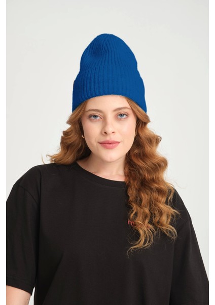 Indigo Örme Fitilli Bere | Unisex Fitilli Bere