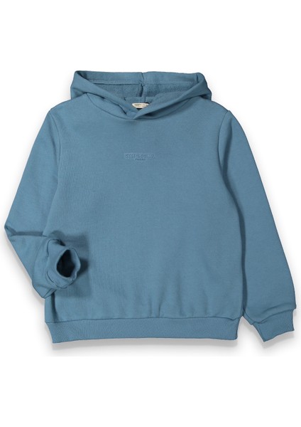 Erkek Çocuk Kapüşonlu Kalın Basic Sweatshirt