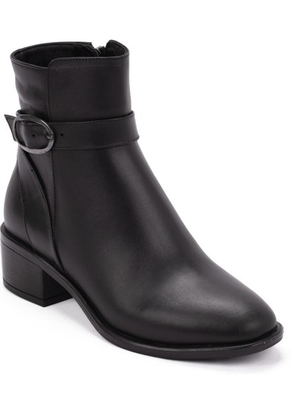 Kadın Deri Kemerli Tokalı Alçak Topuklu Günlük Bot indirimleri
