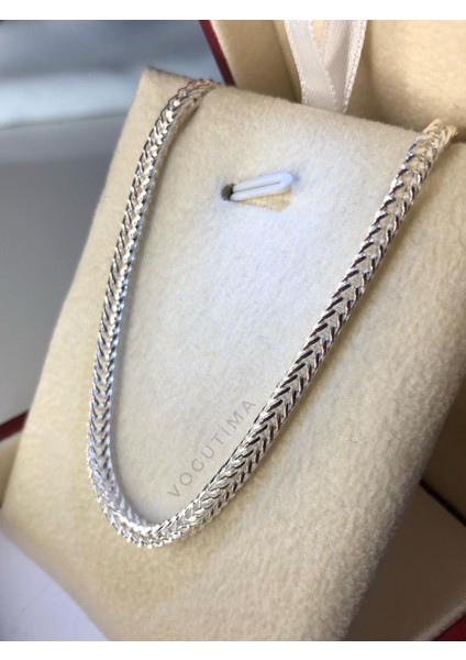 3mm Gümüş Beyaz Parlak Tilki Kuyruğu Zincir • Işıklı Kutuda Sevgiliye • Eşe • Babaya • Erkek Kolye fiyatları