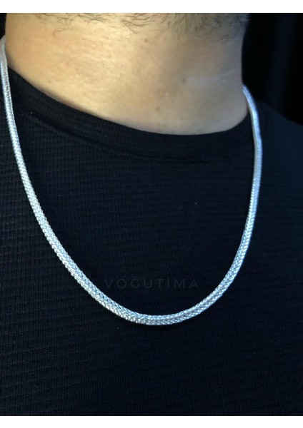 3mm Gümüş Beyaz Parlak Tilki Kuyruğu Zincir • Işıklı Kutuda Sevgiliye • Eşe • Babaya • Erkek Kolye modelleri