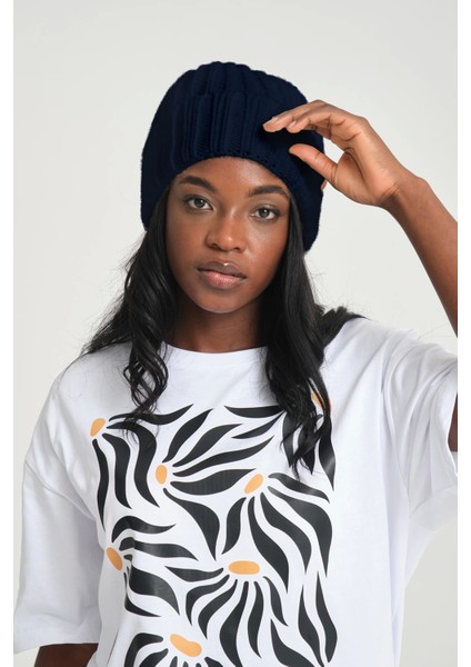 Lacivert Selanik Örme Bere | Kadın Selanik Bere fırsatları