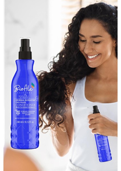 Haircare Çift Fazlı Güçlendirici,elektriklenme Karşıtı Fön Suyu Bitkisel Keratin 240 ml