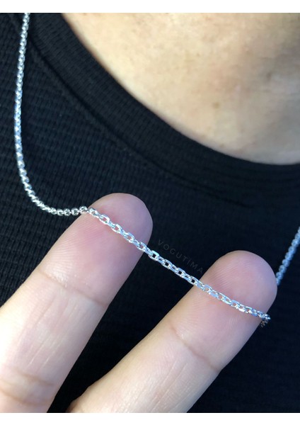 1.5mm Forse Model 925 Ayar Unisex Gümüş • Işıklı Kutuda Sevgiliye • Eşe • Erkek Kadın Kolye Zincir indirimleri