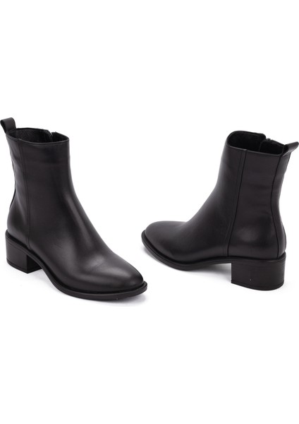 Kadın Deri Alçak Topuklu Fermuarlı Günlük Bot modelleri
