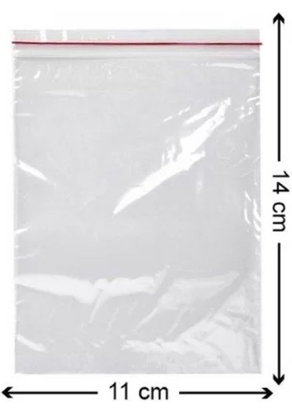Kilitli Torba Şeffaf Kilitli Poşet Naylon Torba 11x14 cm 1000'LI