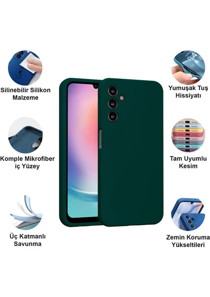 Samsung Galaxy A24 Kılıf Lansman Premium Silinebilir Silikon