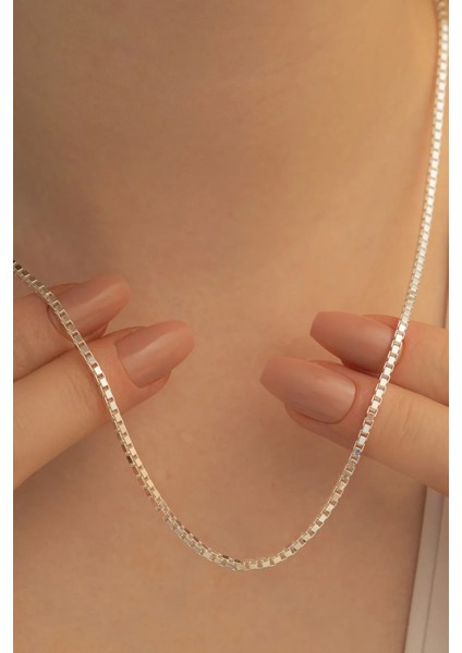 1.5 mm Küp Zincir Gümüş • Işıklı Kutuda Sevgiliye • Eşe • Babaya • Kolye modelleri