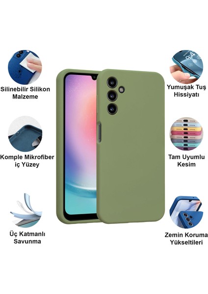 Samsung Galaxy A24 Kılıf Lansman Premium Silinebilir Silikon