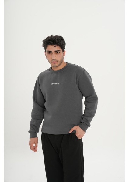Pamuklu Içi Polarlı Bisiklet Yaka Sweatshirt fiyatları