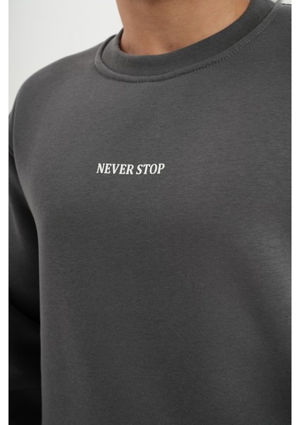 Pamuklu Içi Polarlı Bisiklet Yaka Sweatshirt indirimleri
