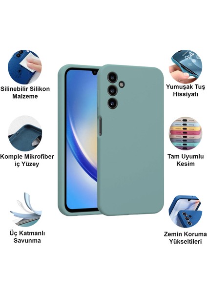 Samsung Galaxy A34 Kılıf Lansman Premium Silinebilir Silikon