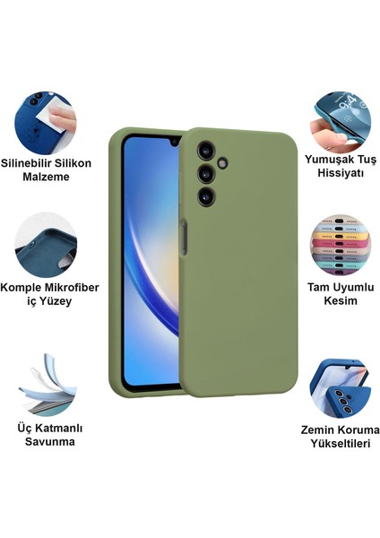 Samsung Galaxy A34 Kılıf Lansman Premium Silinebilir Silikon