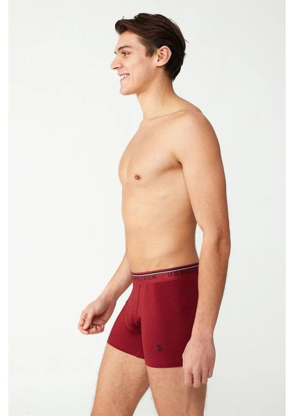 80481 Erkek Bordo Pamuklu Tekli Boxer modelleri