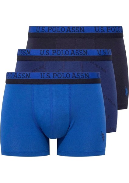 80522 Erkek Baskılı-Bordo-Siyah Modal 3'lü Boxer