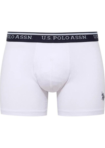 80481 Erkek Beyaz Pamuklu Tekli Boxer
