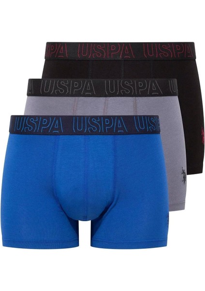 80518 Erkek Antrasit-Siyah-Lacivert Modal 3'lü Boxer