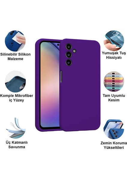 Samsung Galaxy A54 Kılıf Lansman Premium Silinebilir Silikon