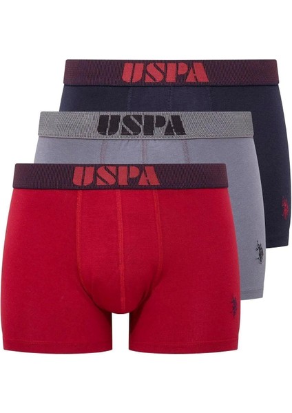80521 Erkek Bordo-Antrasit-Lacivert Modal 3'lü Boxer