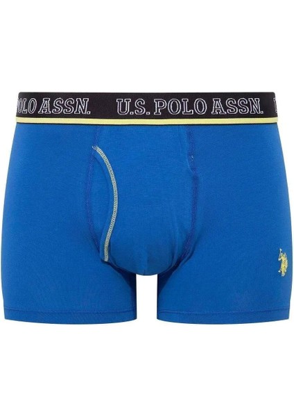 80508 Erkek Antrasit-Saks-Siyah Pamuklu 3'lü Boxer