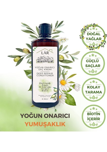 Parabensiz Doğal Yağlar ile Zengin İçerikli Yoğun Onarıcı Saç Kremi-350 ml