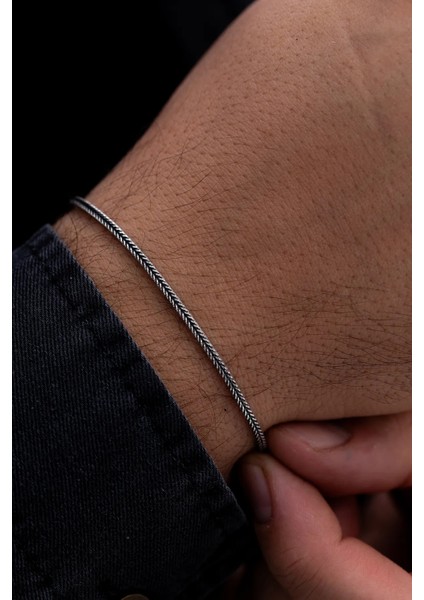 2mm Oksitli Model Tilki Kuyruğu 925 Gümüş Işıklı Kutuda Sevgiliye • Eşe • Babaya Hediye Bileklik fırsatları