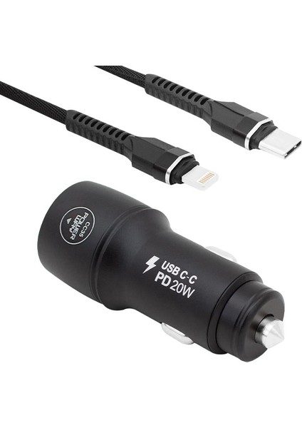 Powerway CC35 Yeni Nesil Usb-C (Iphone To Type-C) Araç Şarj Seti (PD18W)